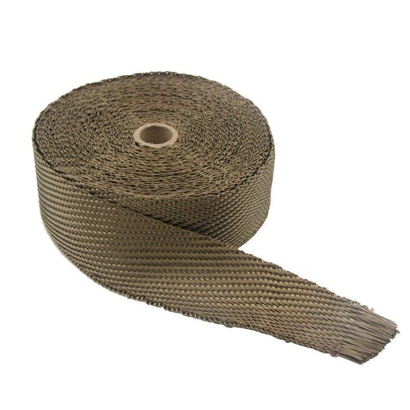LEDAUT 2""x 50' Twill Weave Motorcycle ATV Titanium Exhaust Heat Shield Wrap with 11.8"" Locking Ties (Pack of 15) - Image 4